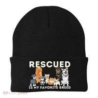 Rescued Is My Favorite Breed Animal Rescue Beanie thumb 0