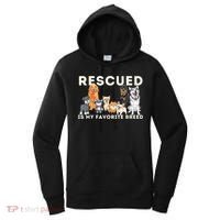 Rescued Is My Favorite Breed Animal Rescue Women's Hoodie thumb 0