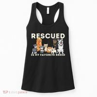 Rescued Is My Favorite Breed Animal Rescue Women's Tank Top thumb 0