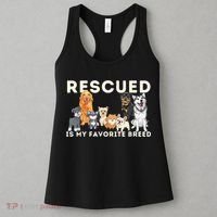 Rescued Is My Favorite Breed Animal Rescue Women's Tank Top thumb 3