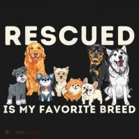 Rescued Is My Favorite Breed Animal Rescue Pom Pom 12in Knit Beanie thumb 2