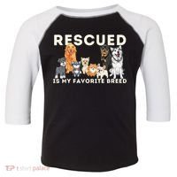 Rescued Is My Favorite Breed Animal Rescue Toddler Fine Jersey T-Shirt thumb 0