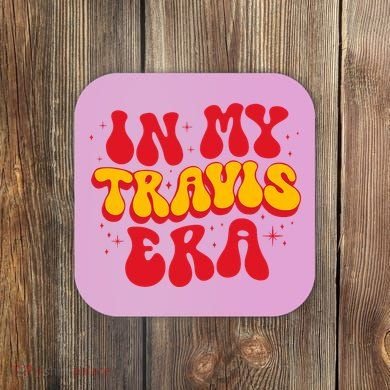 Retro In My Travis Era Coaster