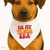 Retro In My Travis Era USA-Made Doggie Bandana thumb 1