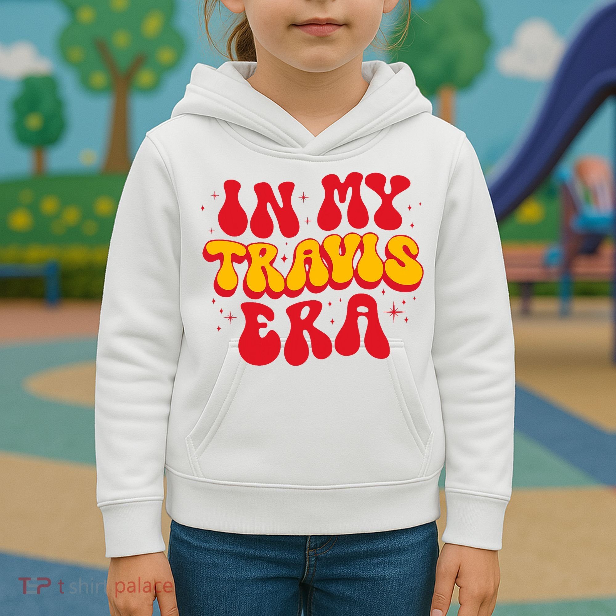 Retro In My Travis Era Kids Hoodie