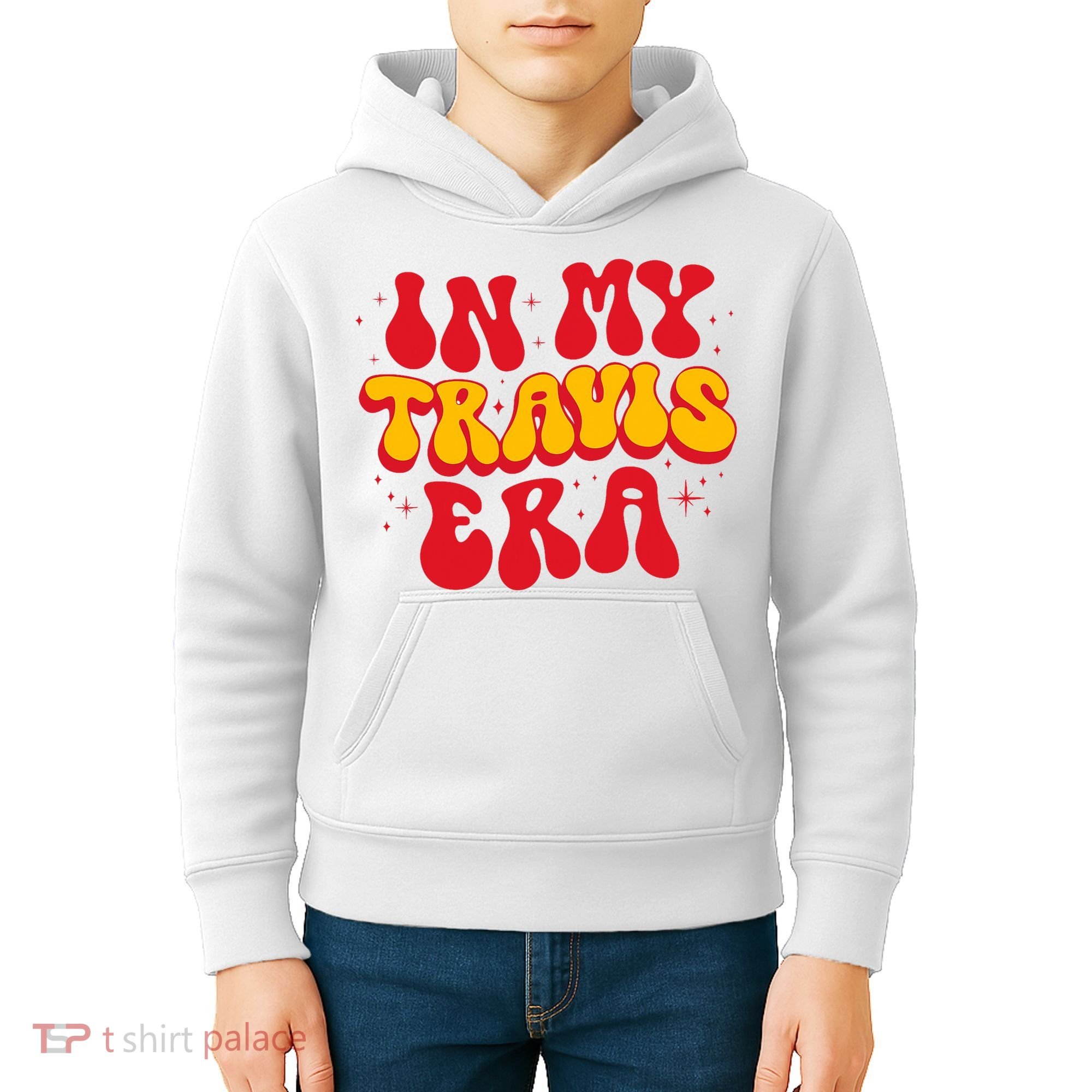 Retro In My Travis Era Kids Hoodie
