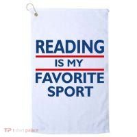 Reading Is My Favorite Sport Golf Towel thumb 0