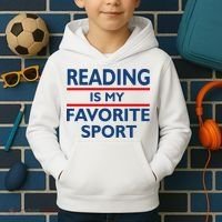 Reading Is My Favorite Sport Kids Hoodie thumb 2
