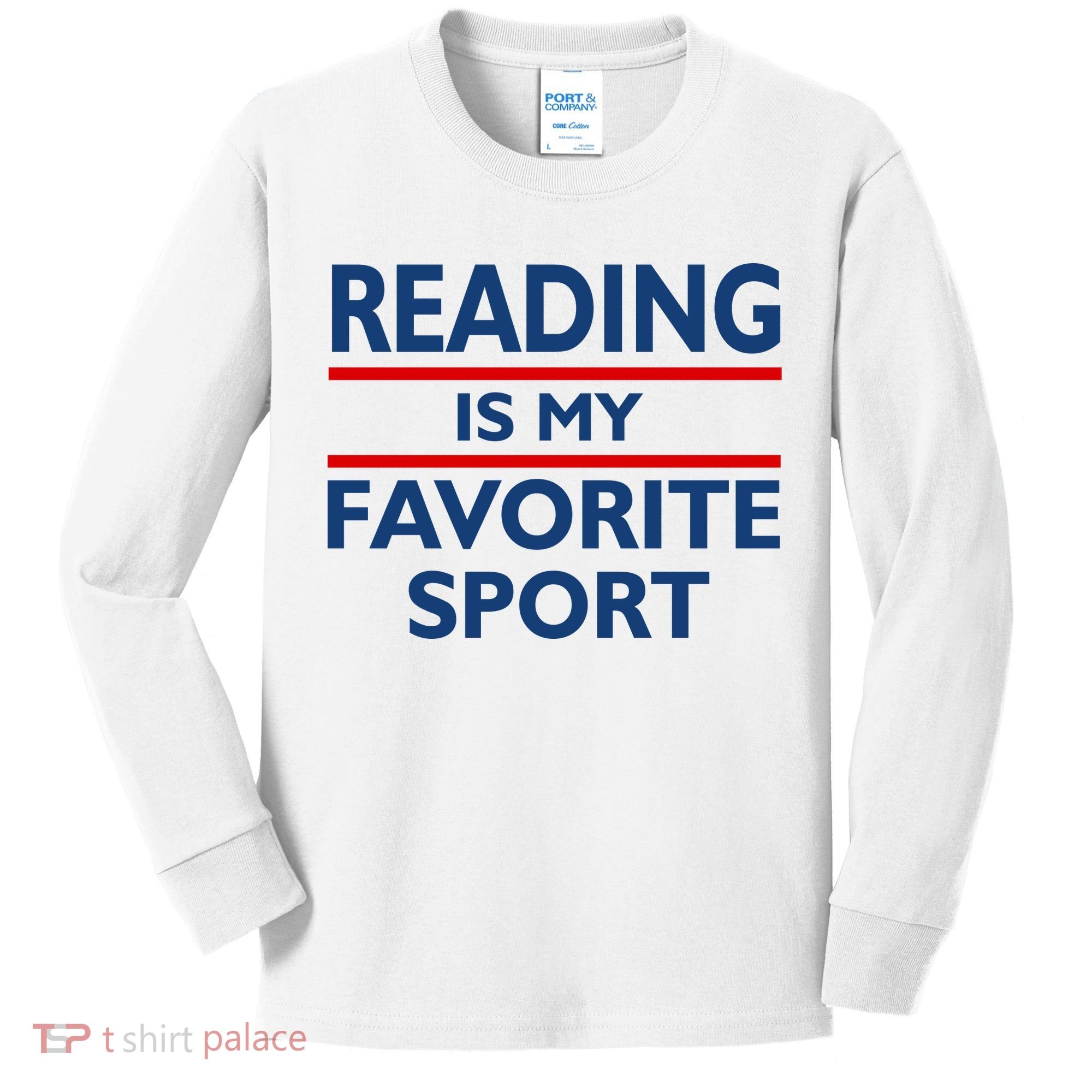 Reading Is My Favorite Sport Kids Long Sleeve Shirt