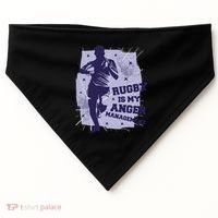 Rugby Is My Anger Management USA-Made Doggie Bandana thumb 0