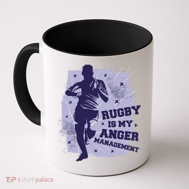 Rugby Is My Anger Management Coffee Mug