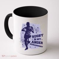 Rugby Is My Anger Management Coffee Mug thumb 0
