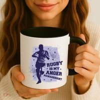 Rugby Is My Anger Management Coffee Mug thumb 3