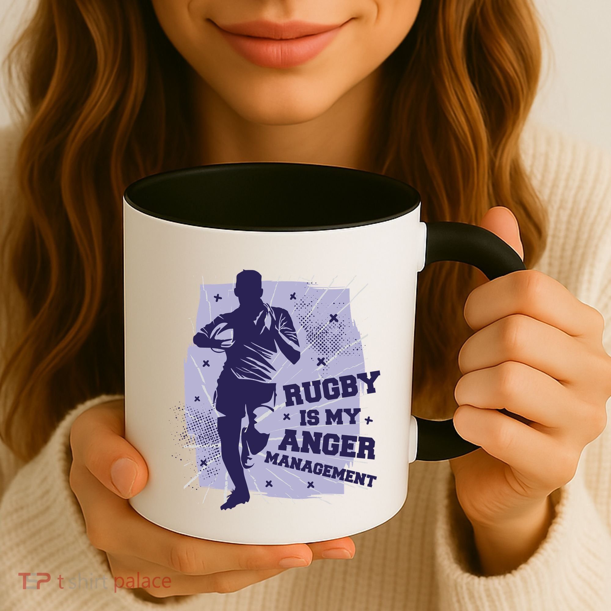 Rugby Is My Anger Management Coffee Mug