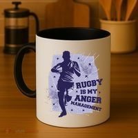 Rugby Is My Anger Management Coffee Mug thumb 4
