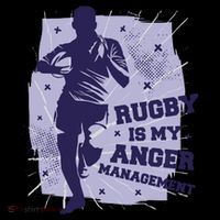 Rugby Is My Anger Management Women's Hoodie thumb 2