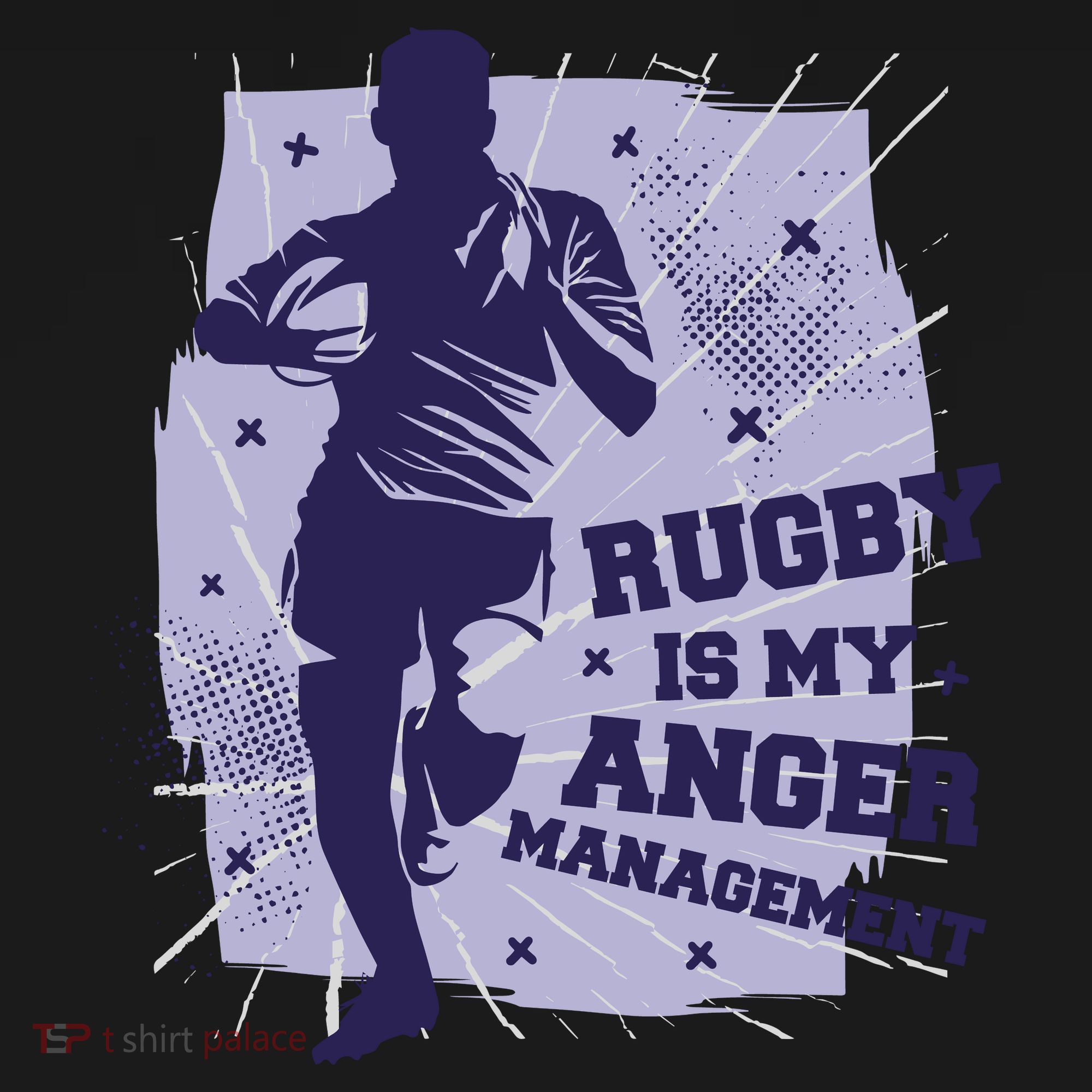 Rugby Is My Anger Management Baby Bodysuit