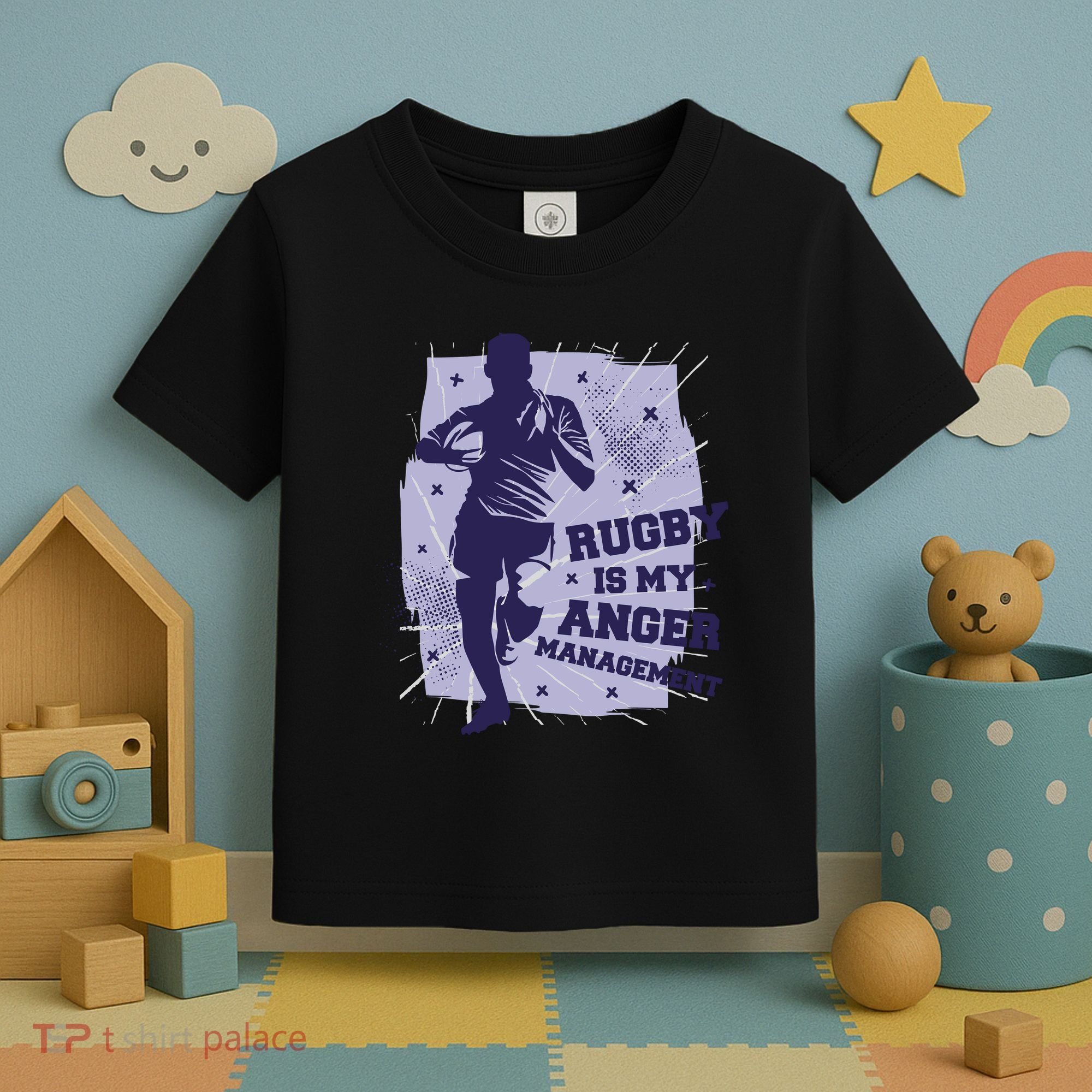 Rugby Is My Anger Management Toddler T-Shirt