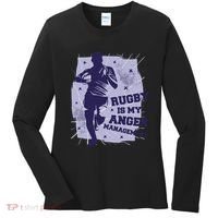 Rugby Is My Anger Management Women's Long Sleeve Shirt thumb 0