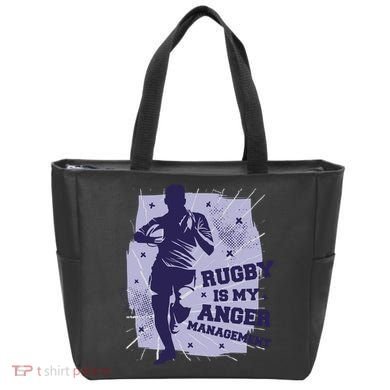 Rugby Is My Anger Management Tote Bag