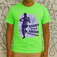 Rugby Is My Anger Management T-Shirt thumb 3
