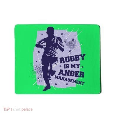 Rugby Is My Anger Management Mousepad