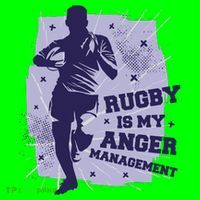 Rugby Is My Anger Management Mousepad thumb 1