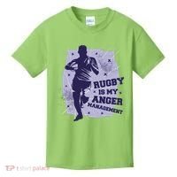 Rugby Is My Anger Management Kids T-Shirt thumb 0