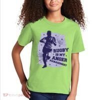 Rugby Is My Anger Management Kids T-Shirt thumb 2
