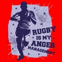 Rugby Is My Anger Management Santa Hat thumb 1
