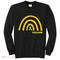 Rainbow In March We Wear Yellow Endometriosis Awareness Sweatshirt thumb 0