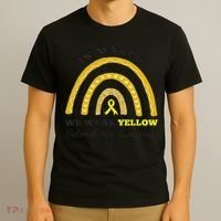 Rainbow In March We Wear Yellow Endometriosis Awareness T-Shirt thumb 3