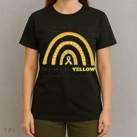 Rainbow In March We Wear Yellow Endometriosis Awareness T-Shirt thumb 4