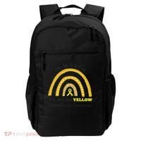 Rainbow In March We Wear Yellow Endometriosis Awareness Backpack thumb 0