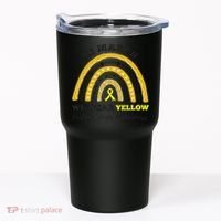 Rainbow In March We Wear Yellow Endometriosis Awareness Tumbler thumb 0