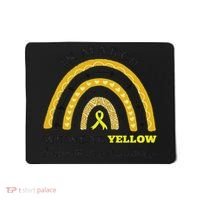 Rainbow In March We Wear Yellow Endometriosis Awareness Mousepad thumb 0