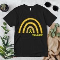 Rainbow In March We Wear Yellow Endometriosis Awareness Premium T-Shirt thumb 2