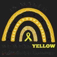 Rainbow In March We Wear Yellow Endometriosis Awareness Hat thumb 2