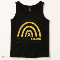 Rainbow In March We Wear Yellow Endometriosis Awareness Tank Top thumb 2
