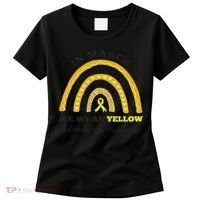 Rainbow In March We Wear Yellow Endometriosis Awareness Women's T-Shirt thumb 0