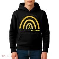 Rainbow In March We Wear Yellow Endometriosis Awareness Kids Hoodie thumb 4