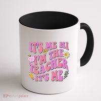 Retro Its Me Hi Im The Teacher Its Me Coffee Mug thumb 1
