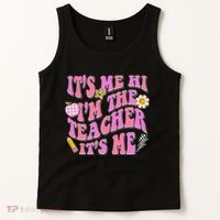 Retro Its Me Hi Im The Teacher Its Me Tank Top thumb 2