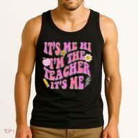 Retro Its Me Hi Im The Teacher Its Me Tank Top thumb 3