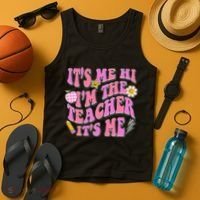 Retro Its Me Hi Im The Teacher Its Me Tank Top thumb 4