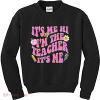 Retro Its Me Hi Im The Teacher Its Me Kids Sweatshirt thumb 0