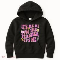 Retro Its Me Hi Im The Teacher Its Me Kids Hoodie thumb 0