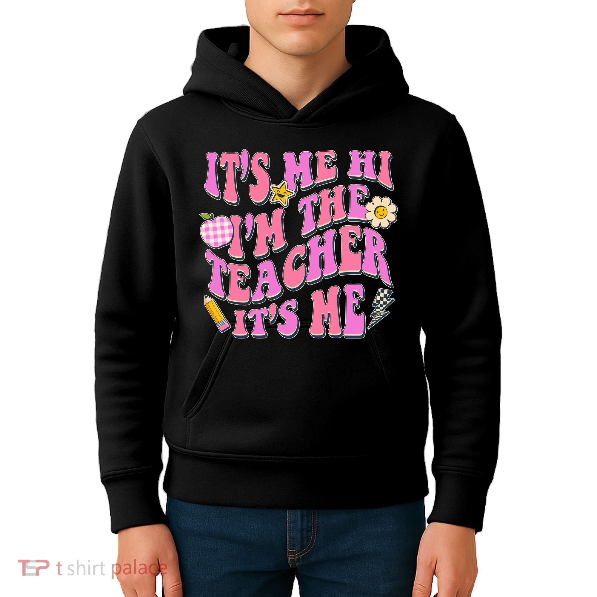 Retro Its Me Hi Im The Teacher Its Me Kids Hoodie