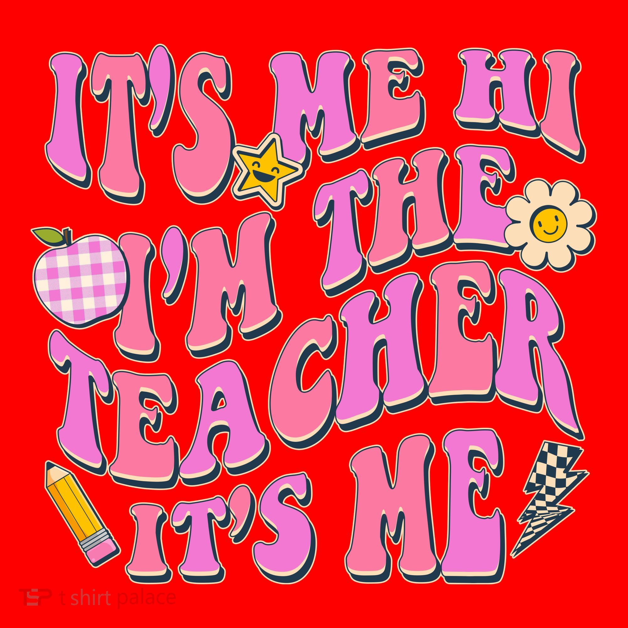 Retro Its Me Hi Im The Teacher Its Me Santa Hat