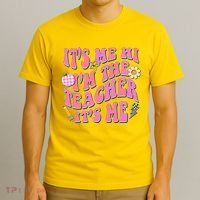 Retro Its Me Hi Im The Teacher Its Me T-Shirt thumb 3